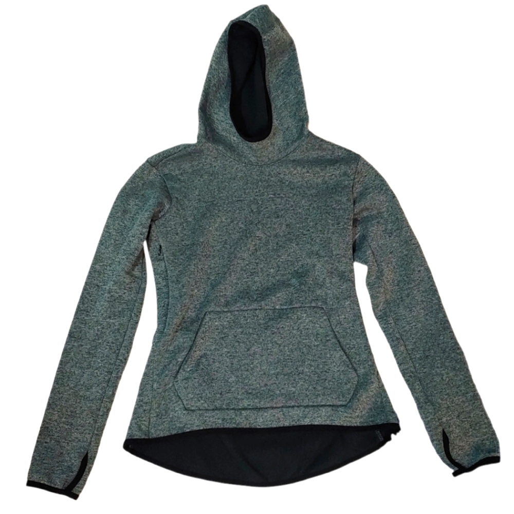NIKE Dri-Fit Women's Pullover Hoodie Fleece Lined Heathered Green Size Small